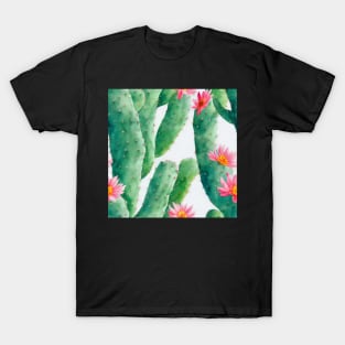 Watercolor cactus plant cactus pattern T-Shirt